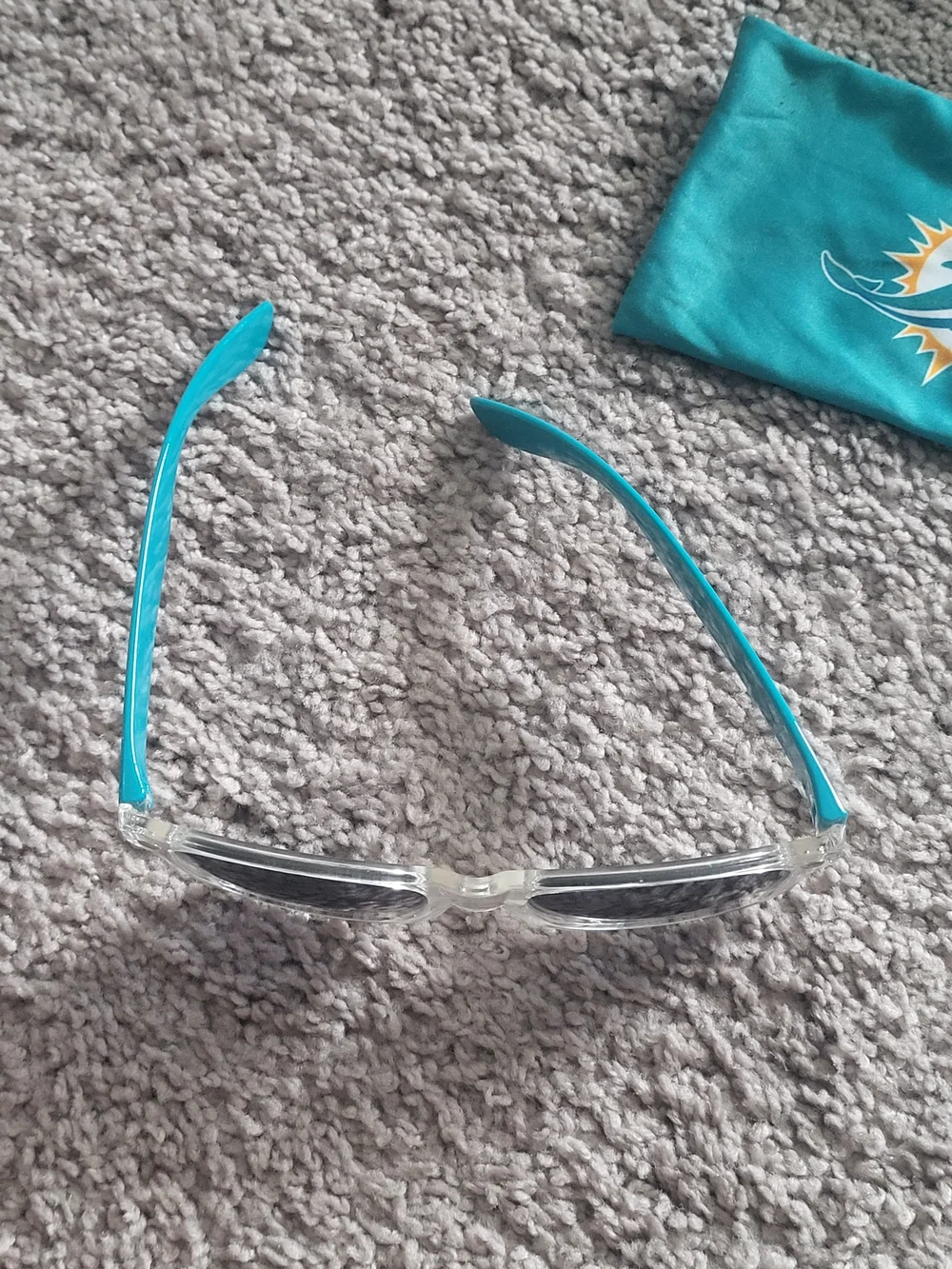 Kids Teal Miami Dolphins Sunglasses with Logo Pouch